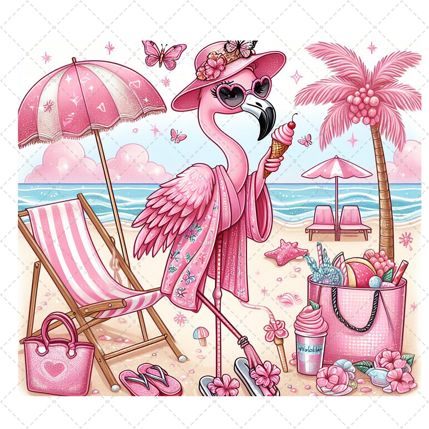 Summer Flamingo - Sublimation Transfer