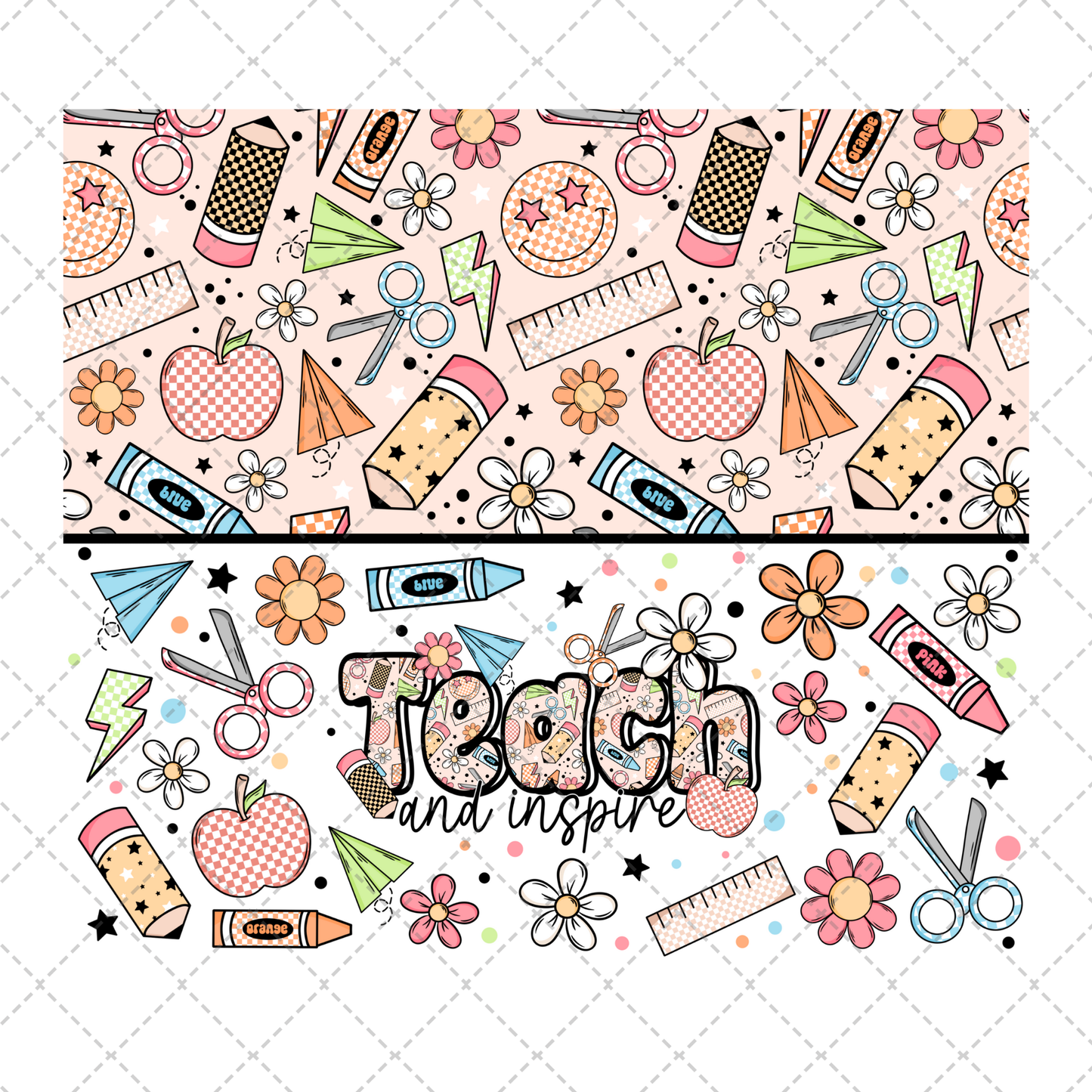 Teacher Tumbler Wrap - Sublimation Transfer