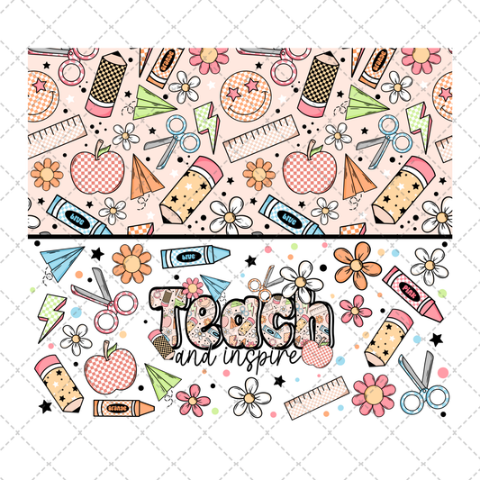 Teacher Tumbler Wrap - Sublimation Transfer