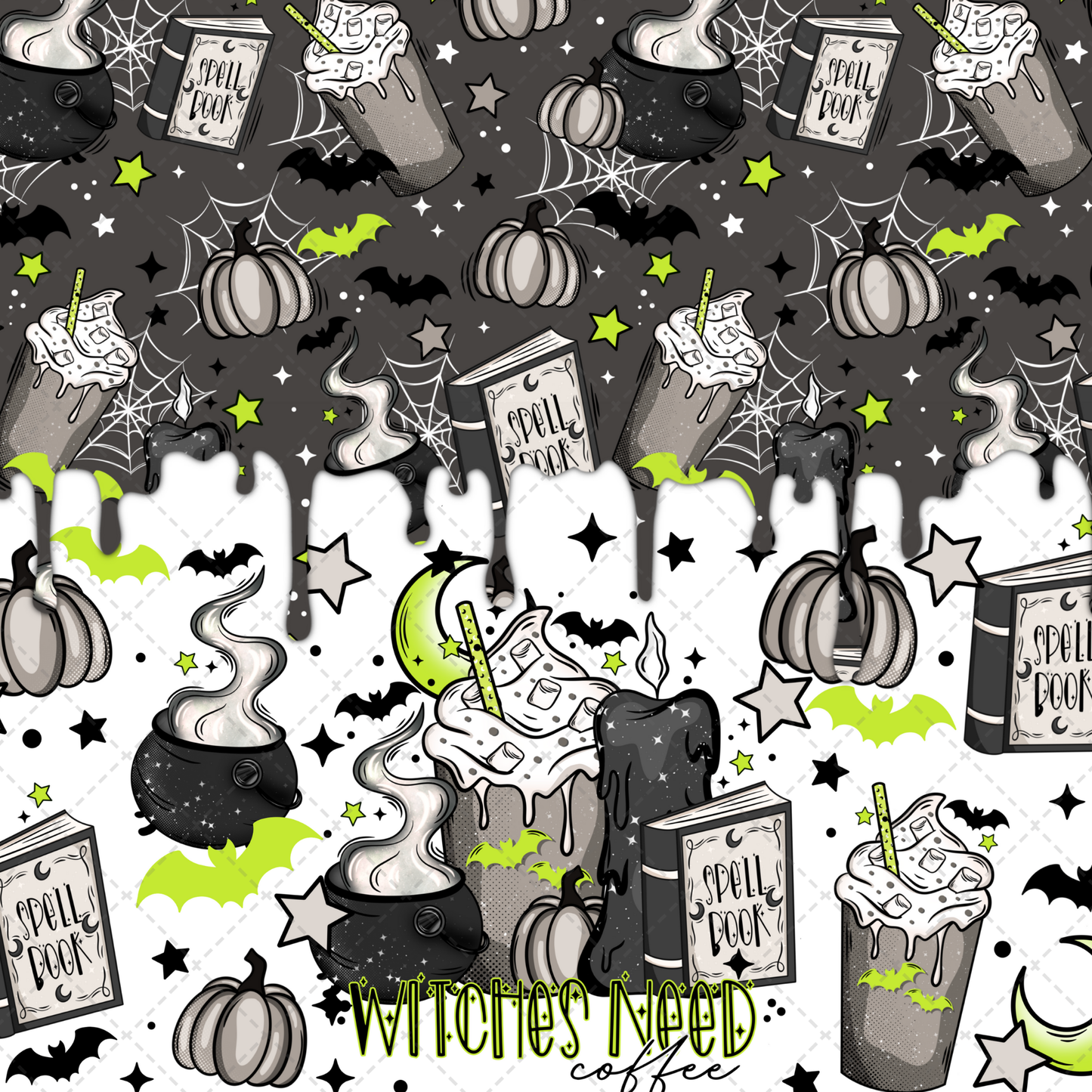 Witches Need Coffee Wrap- Sublimation Transfer