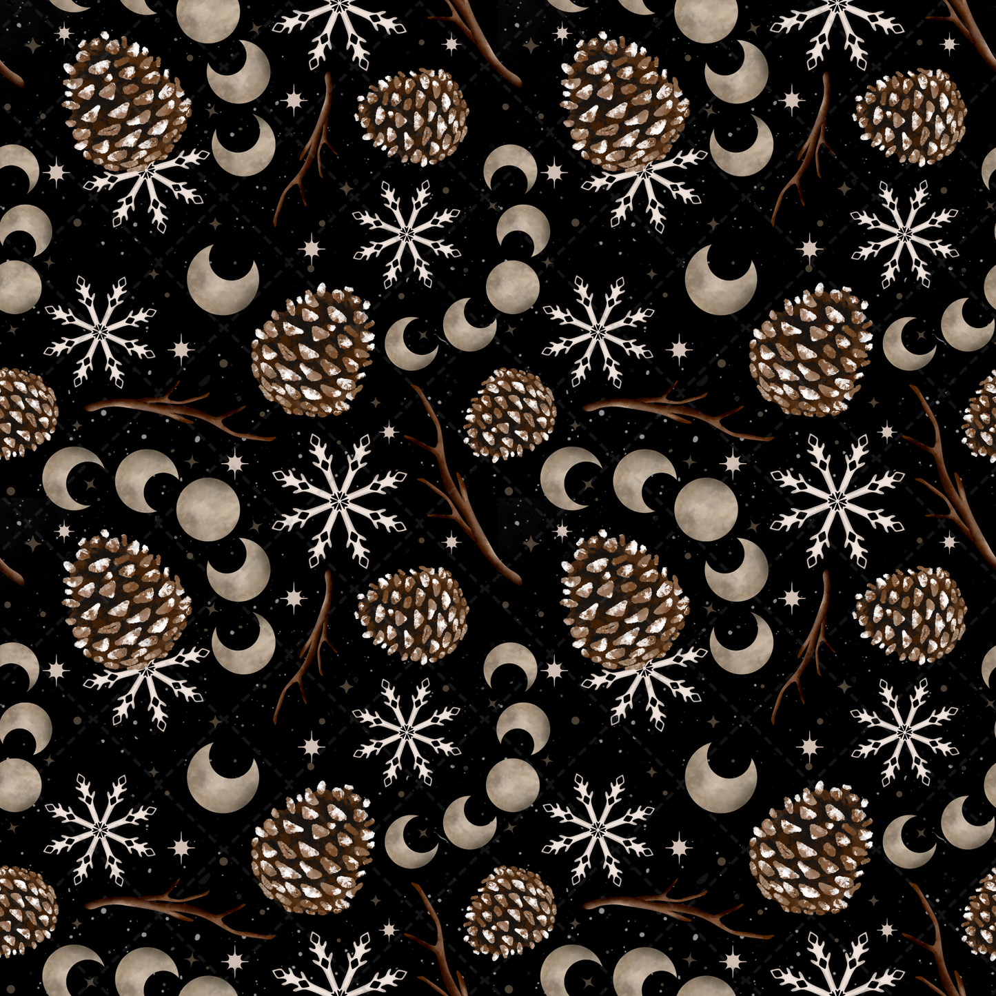 Winter Pinecones Seamless - Sublimation Transfer