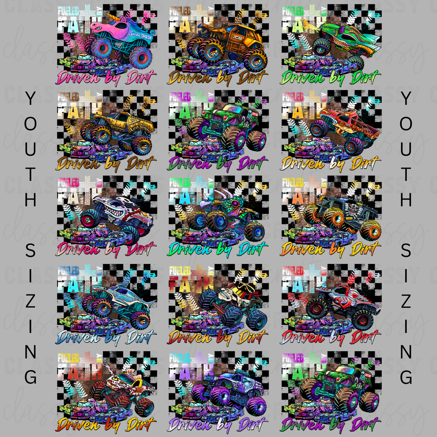 MONSTER JAM FUELED BY FAITH 30X48