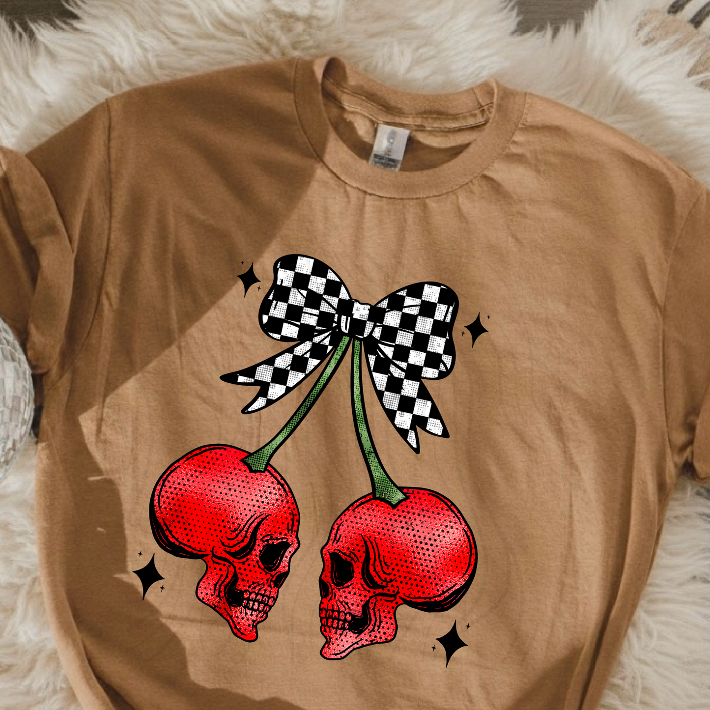 Cherry Bow Skulls Transfer**SOLD SEPARATELY**