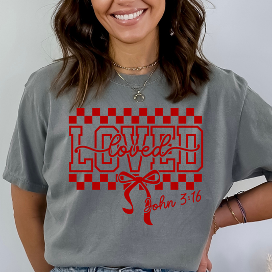 Checkered Loved John 316 Transfer