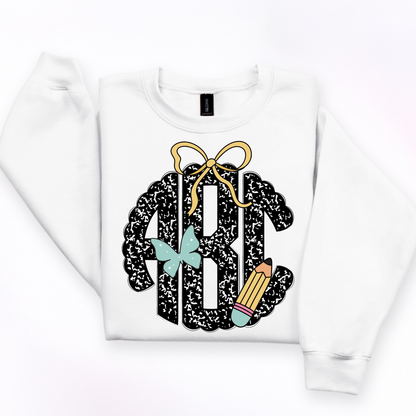 Coquette Notebook - Custom Monogram Transfer