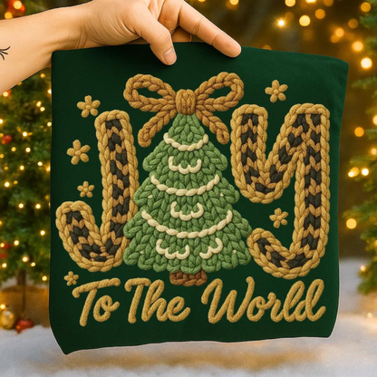 JOY TO THE WORLD FAUX YARN TRANSFER