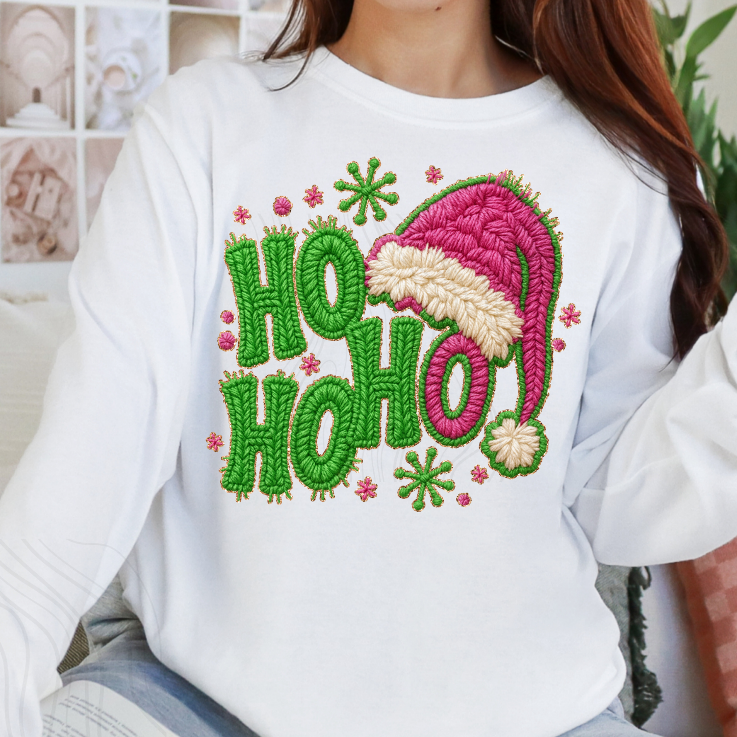 Ho Ho Ho Santa Hat Transfer