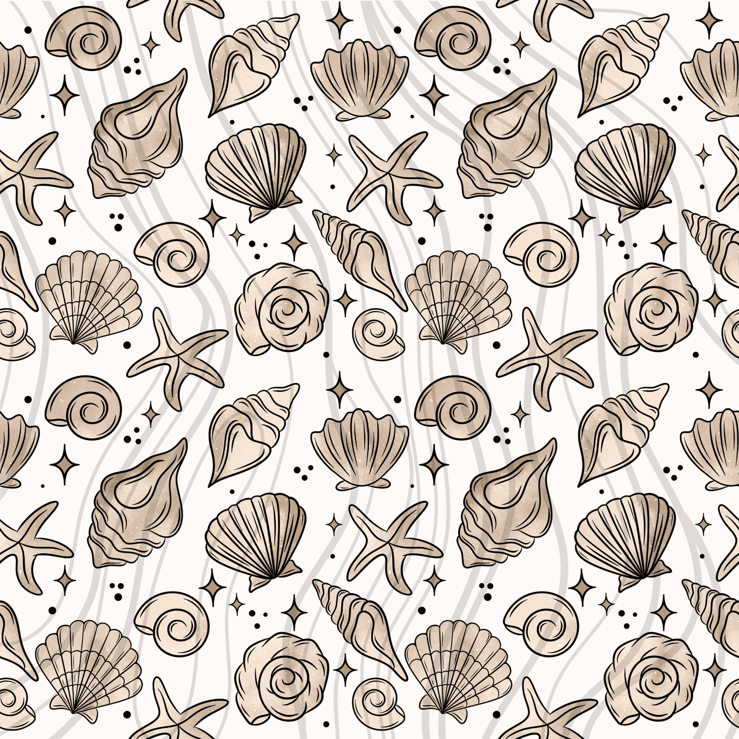 Tan Seashell Seamless
