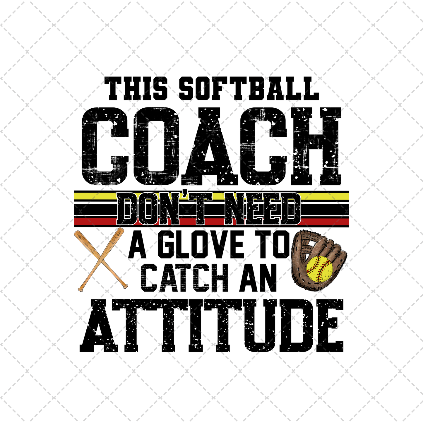 This Softball Coach Transfer ** TWO PART* SOLD SEPARATELY**