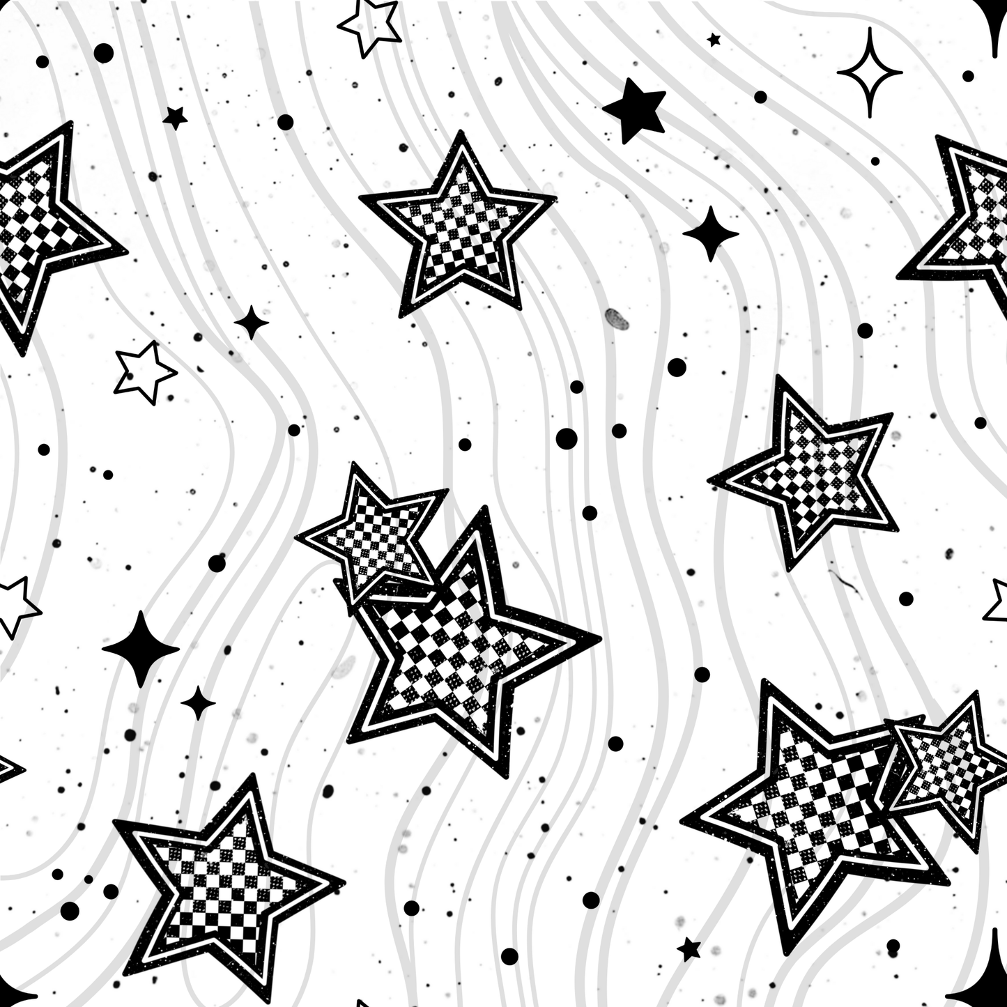 Black And White Stars Seamless