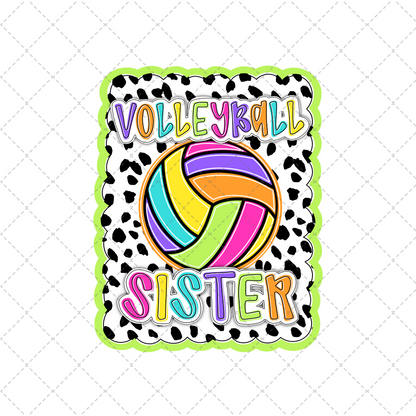 Bright Dotty Volleyball Sister Transfer ** TWO PART* SOLD SEPARATELY**