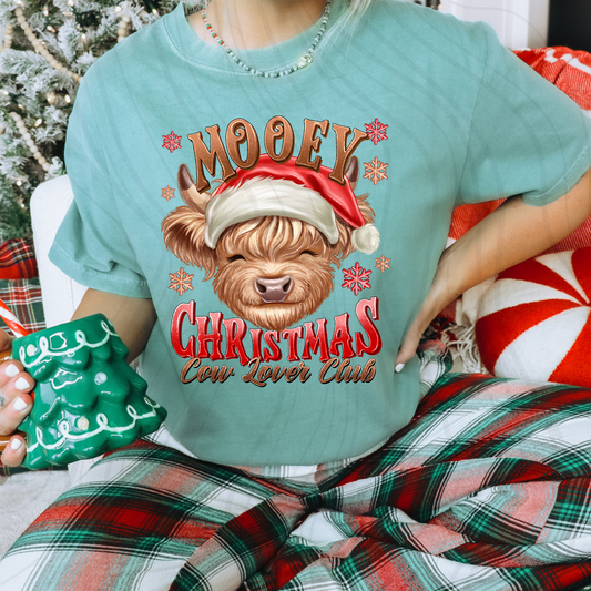 Mooey Christmas Cow Lover Club Transfer