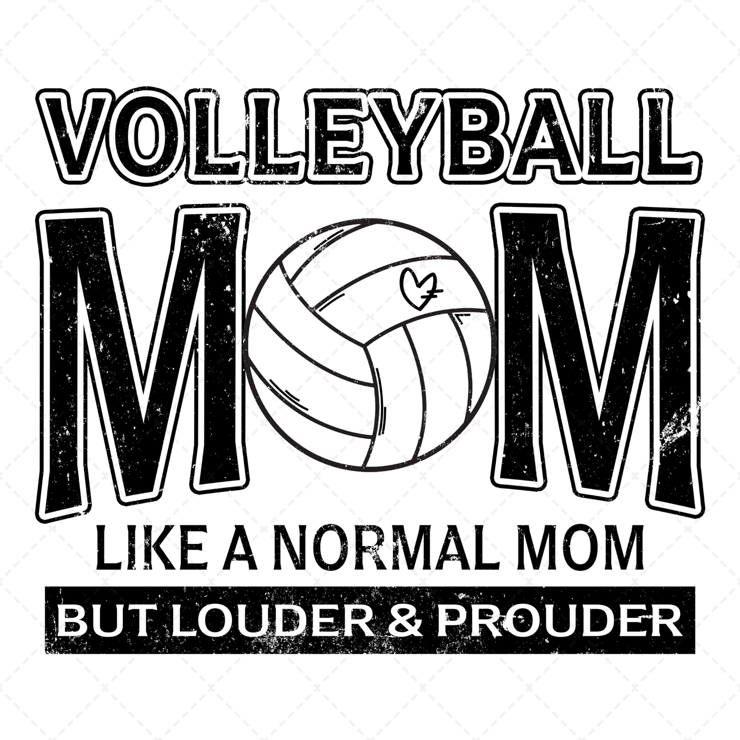 Volleyball Mom Distressed Transfer