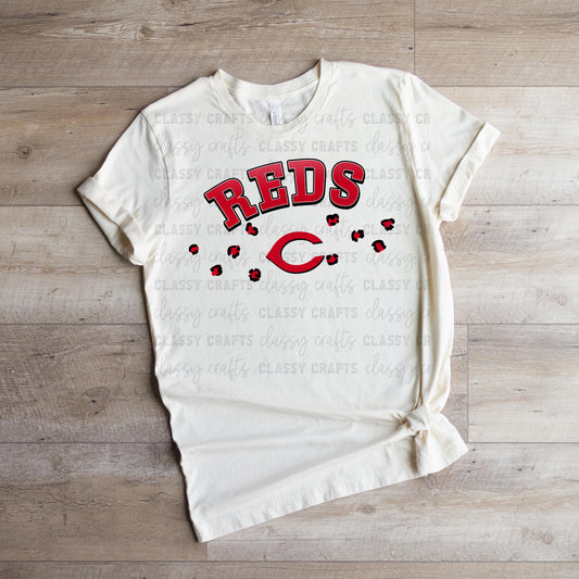 Team Cin Red Cheetah Print Transfer