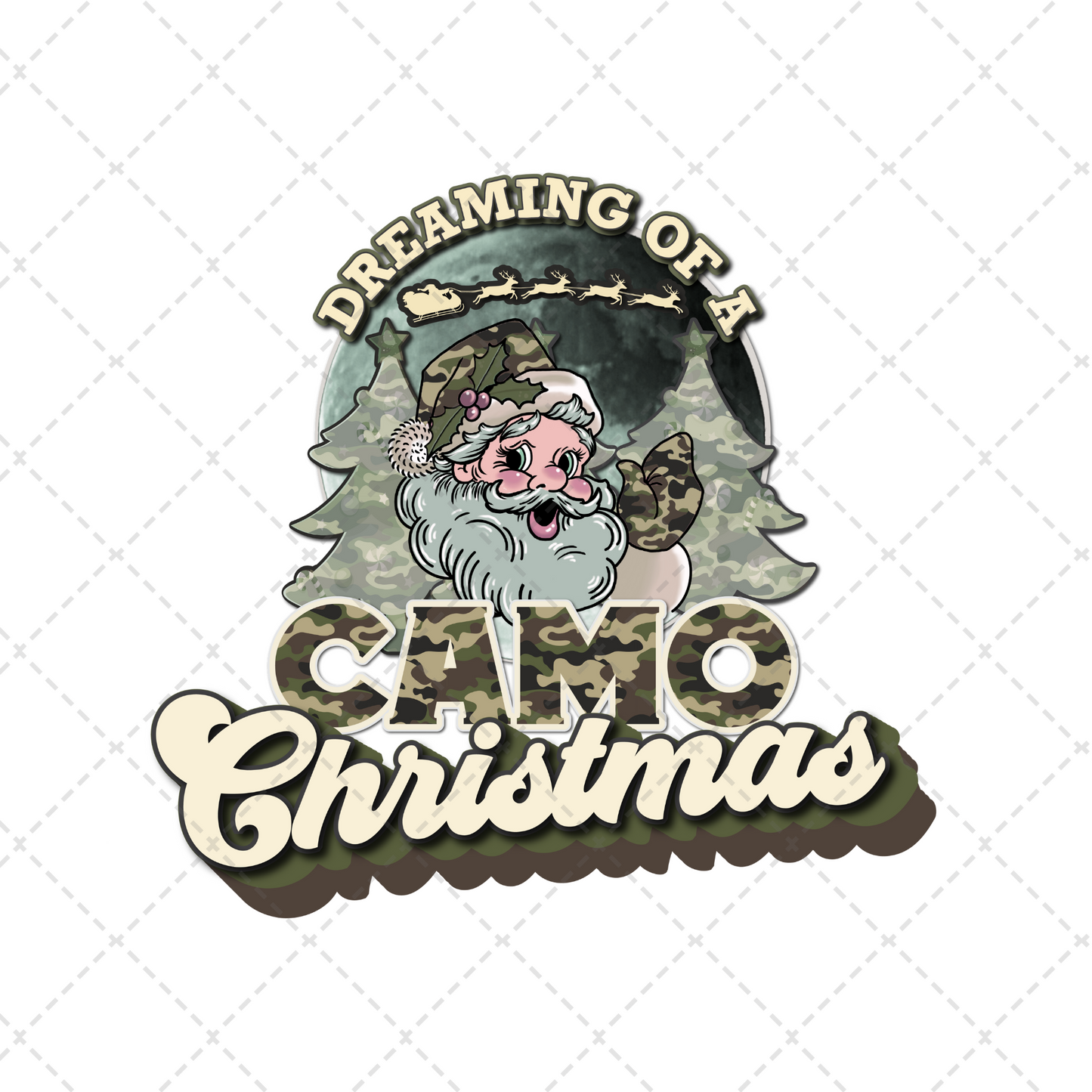 Camo Christmas Transfer