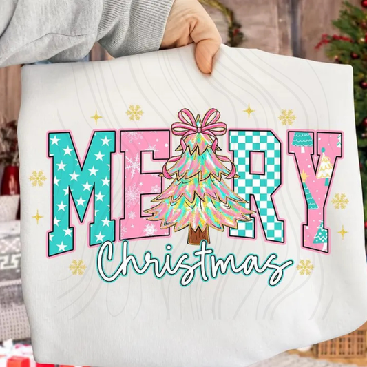 Preppy Merry Christmas Transfer