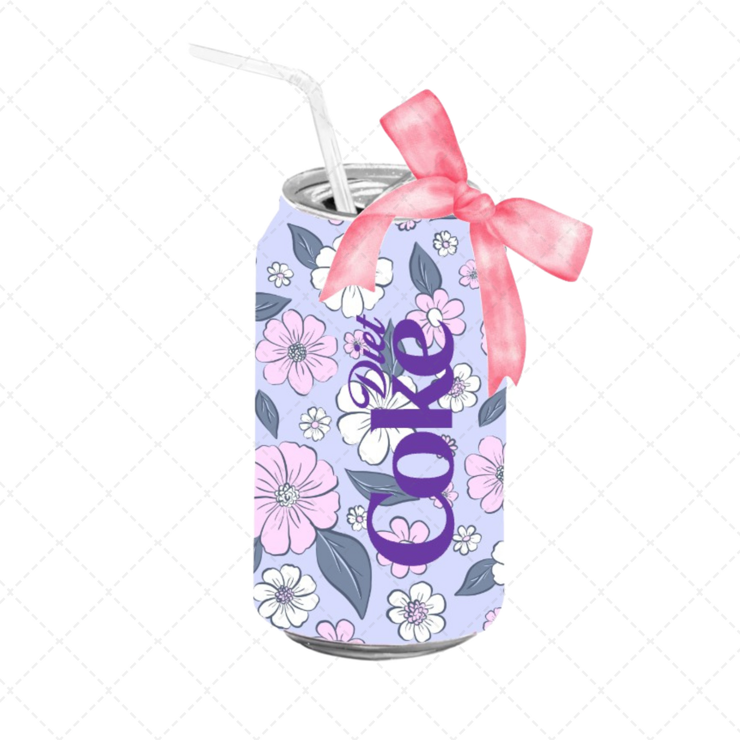 Coquette Floral Soda Transfer