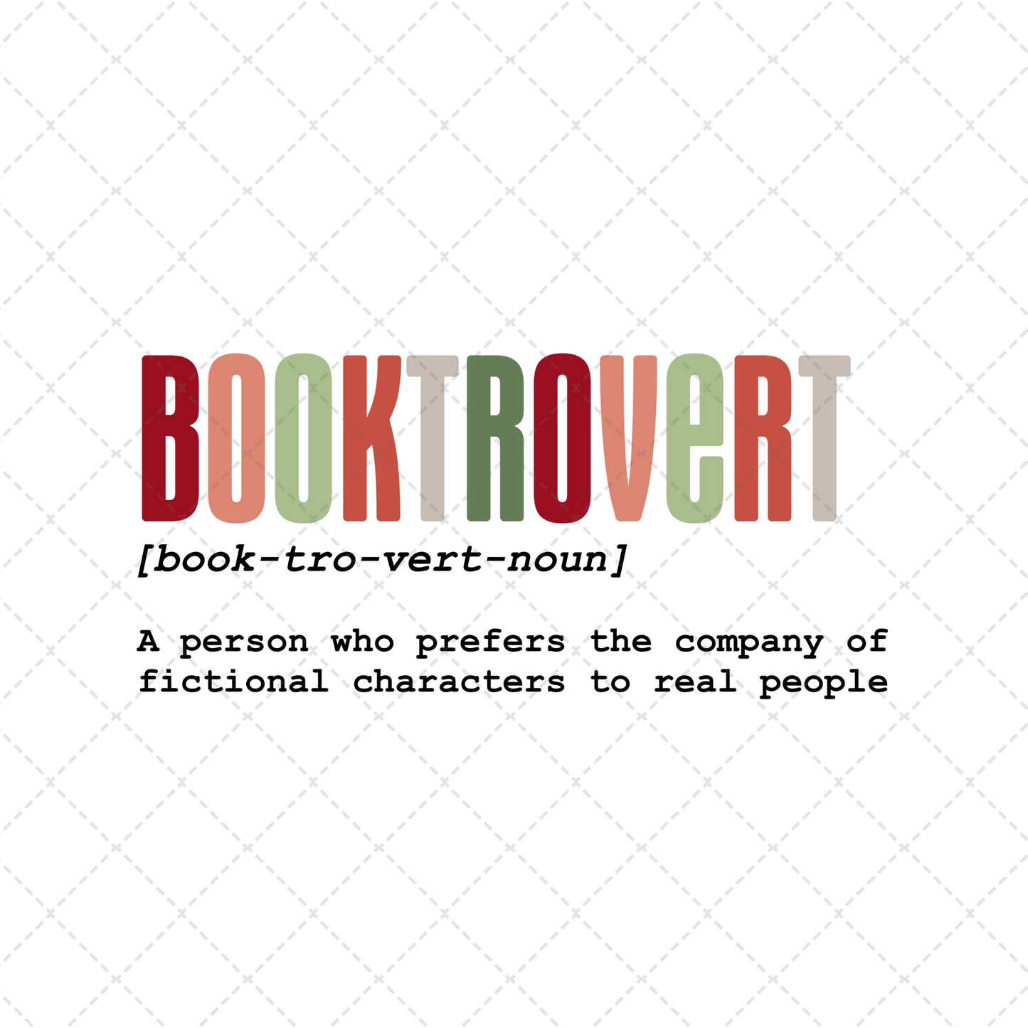 Booktrovert Transfer **TWO PART* SOLD SEPARATELY**