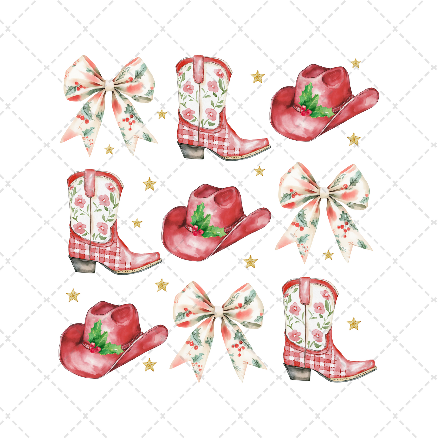 Christmas Boots Coquette Transfer