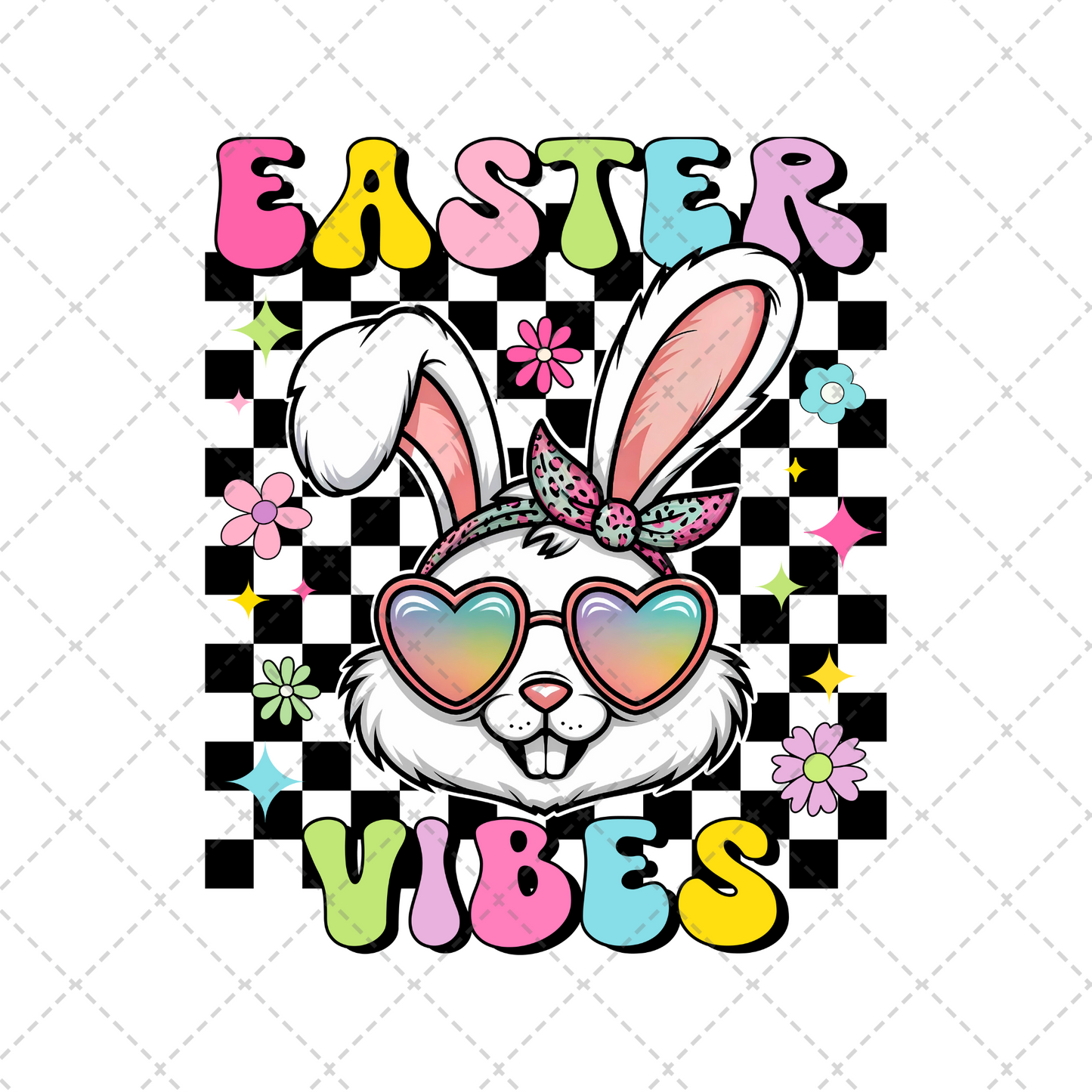 Retro Easter Bunny Transfer