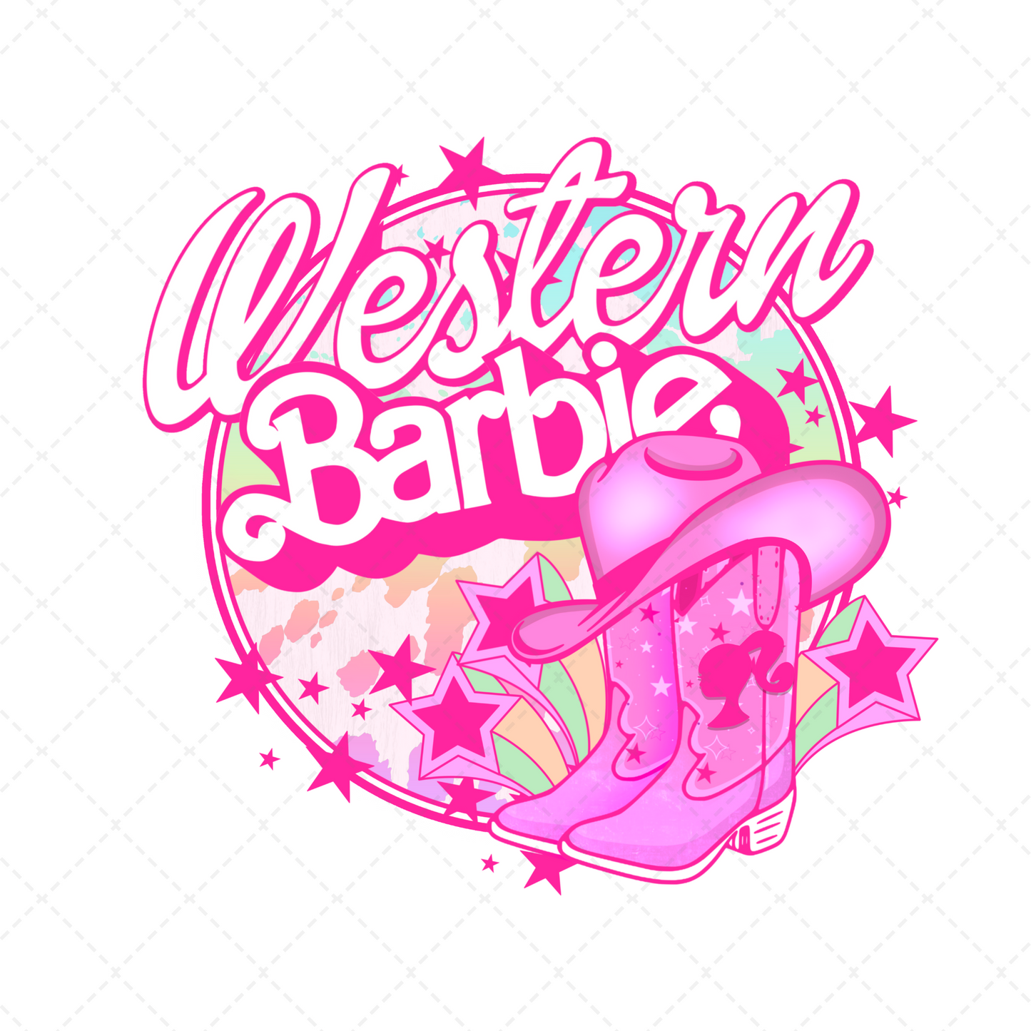 Western Barbie Transfer ** TWO PART* SOLD SEPARATELY**