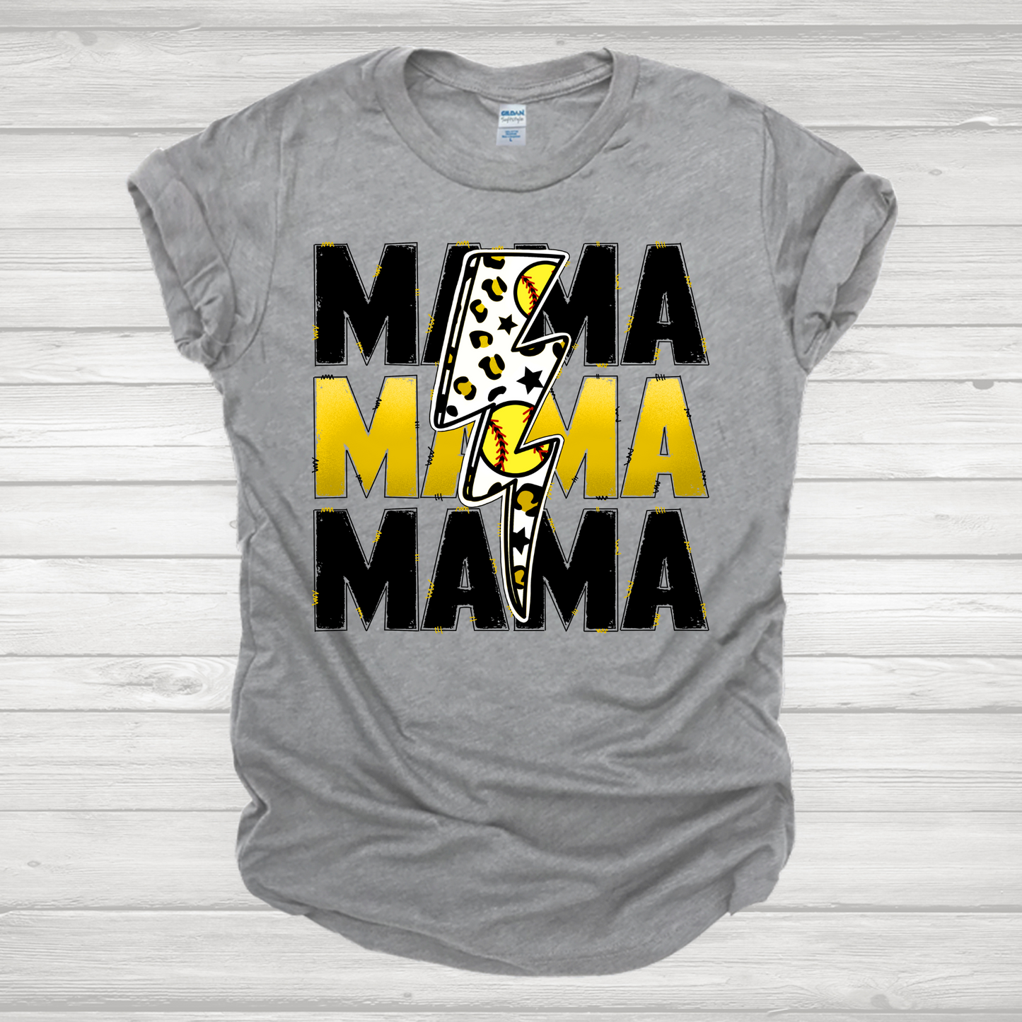 Softball Mama Yellow Transfer