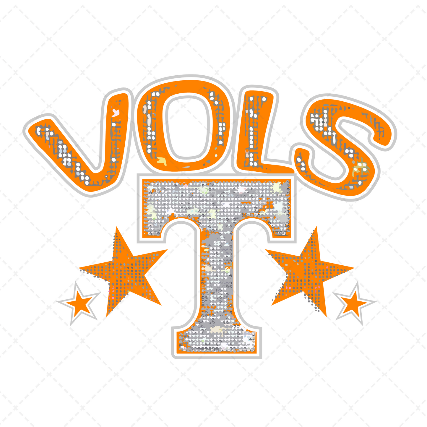 Vols Rhinestone Transfer ** TWO PART* SOLD SEPARATELY**