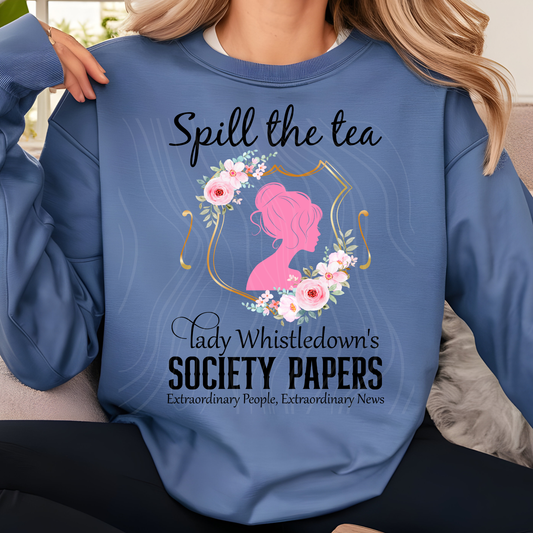 Pink Floral Lady W Transfer