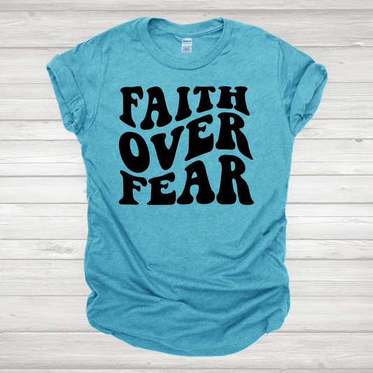 Faith Over Fear Wavy Transfer