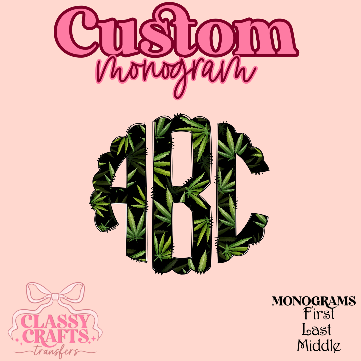 Mary J Green - Custom Monogram Transfer