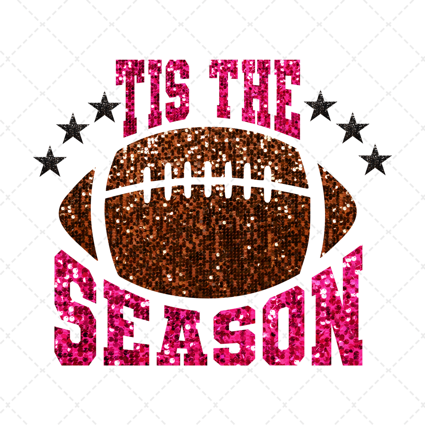 Tis The Season Sequin Football Transfer