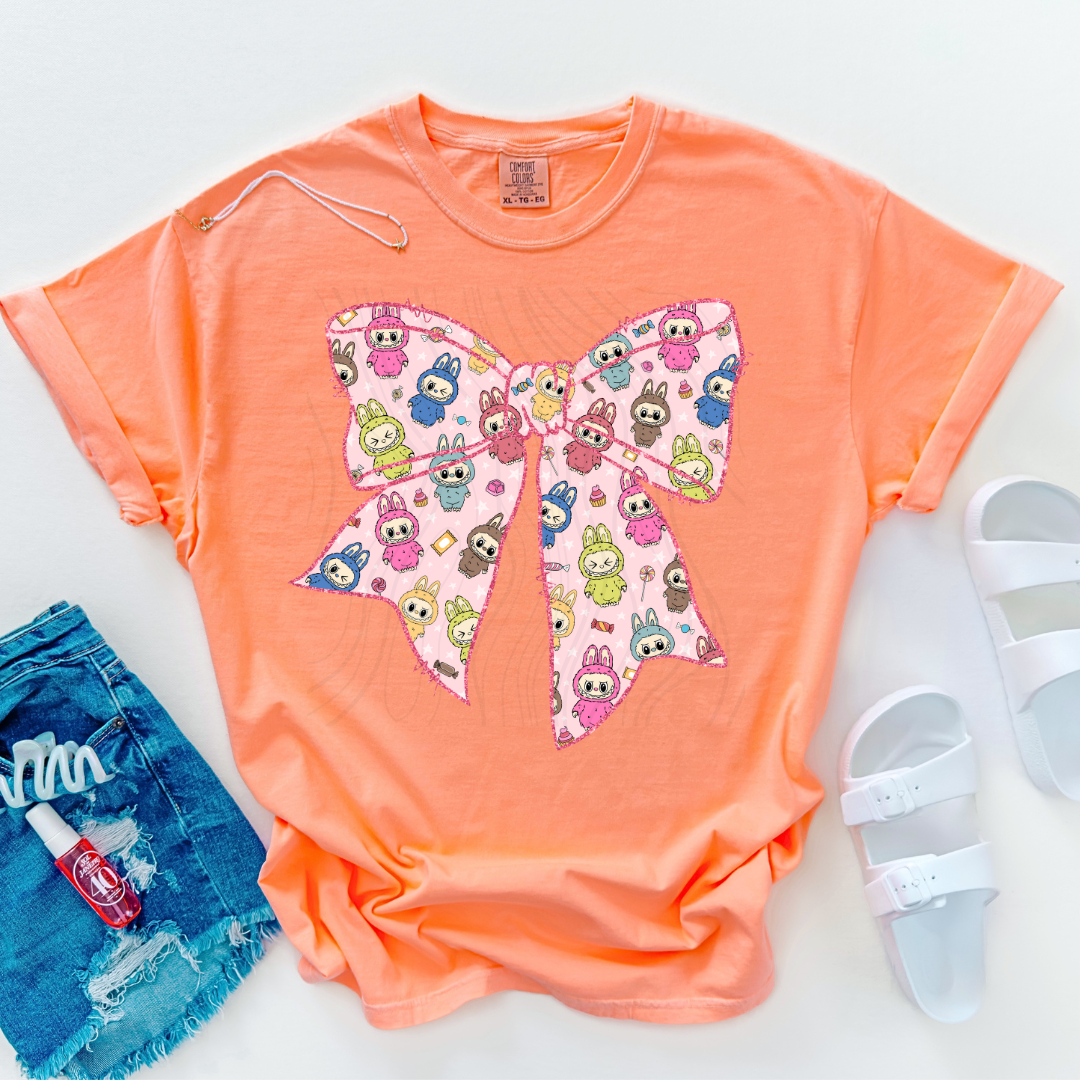 Labubu Pink Bow Transfer