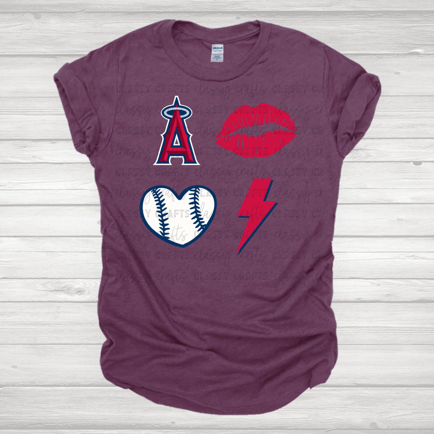 LA Retro Baseball Transfer