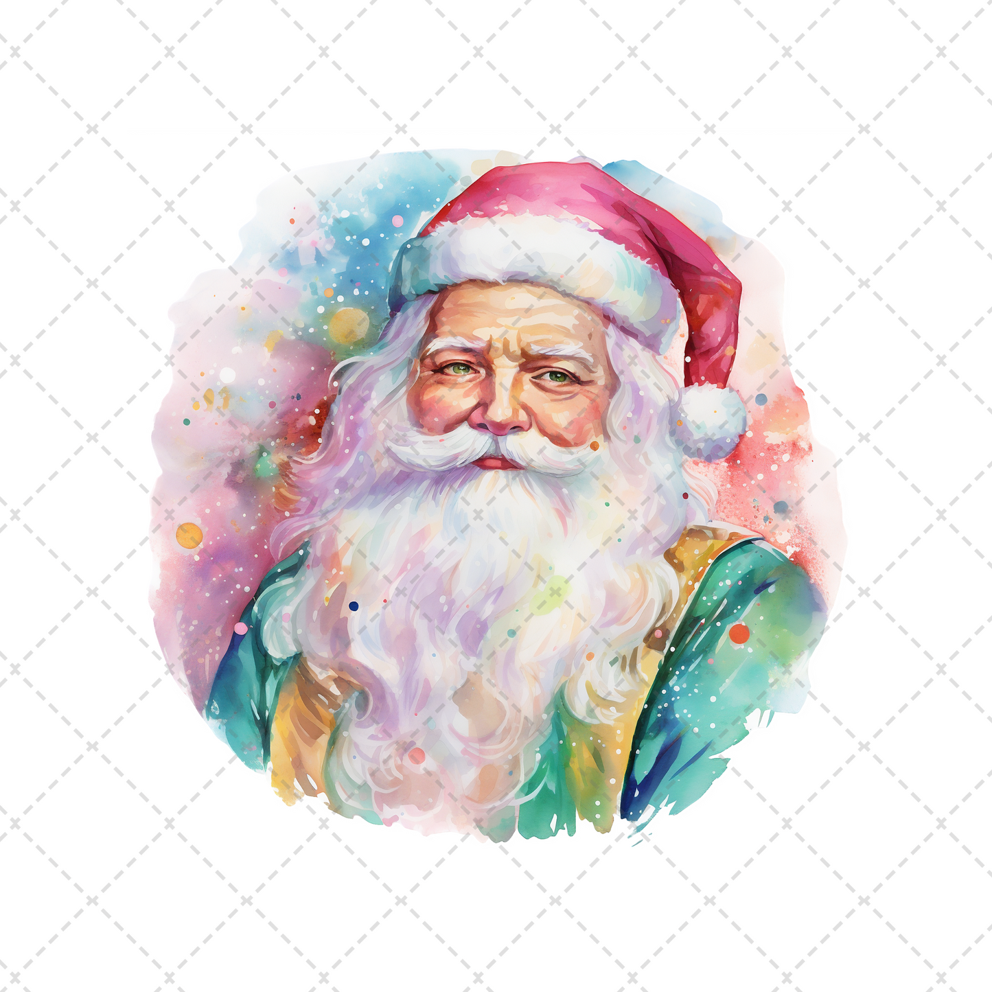 Colorful Santa Transfer