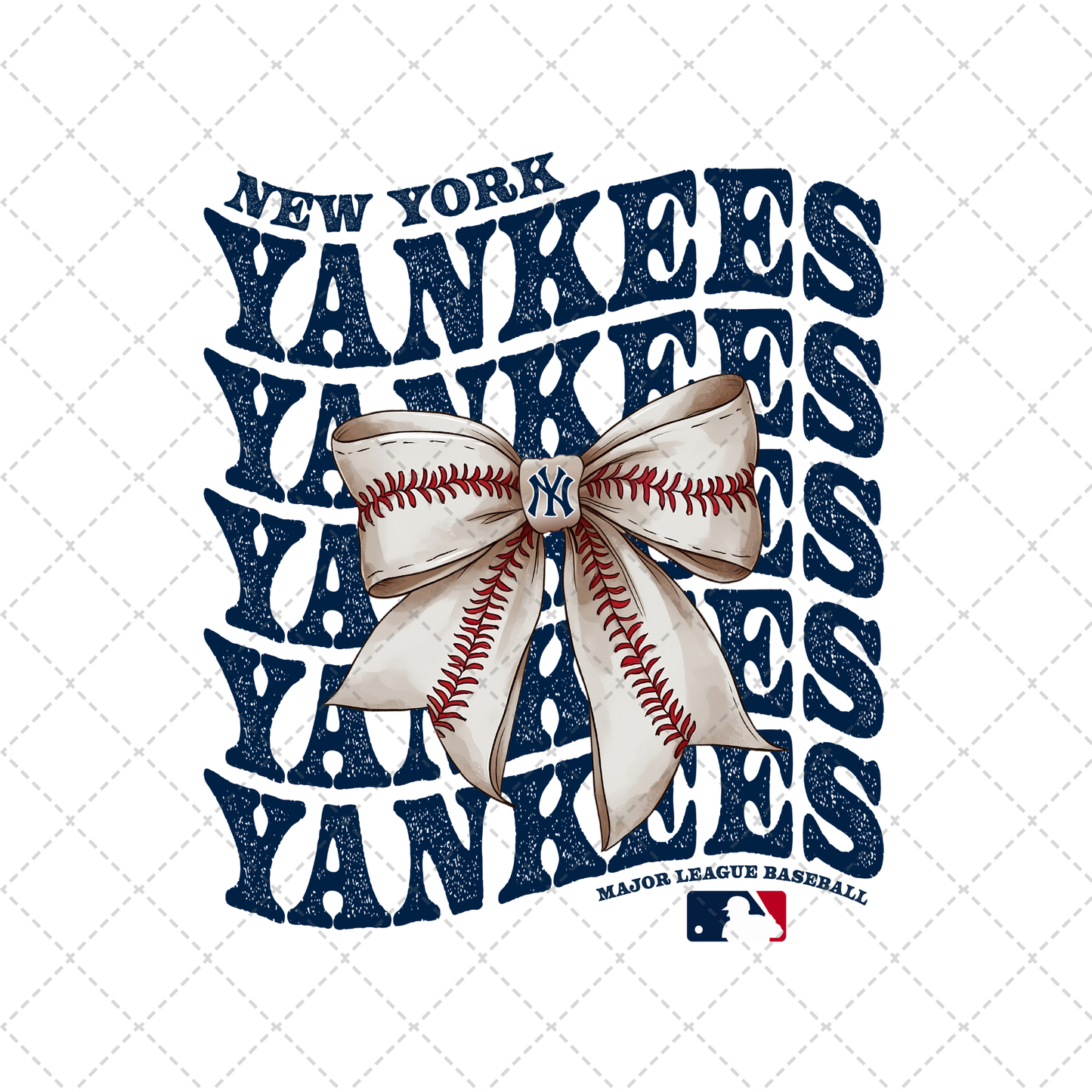 Yankees Coquette Transfer ** TWO PART* SOLD SEPARATELY**