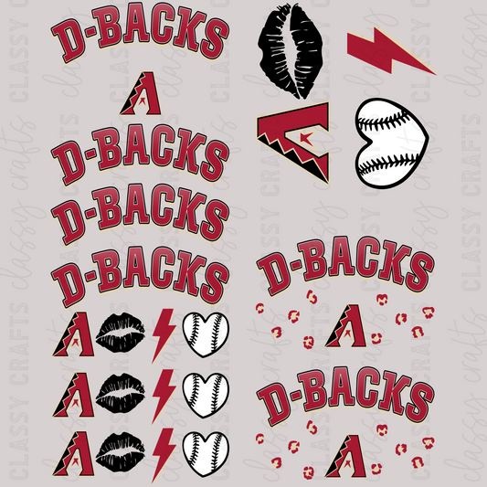 DBACKS -  30x24 - MINI PREMADE GANG SHEET