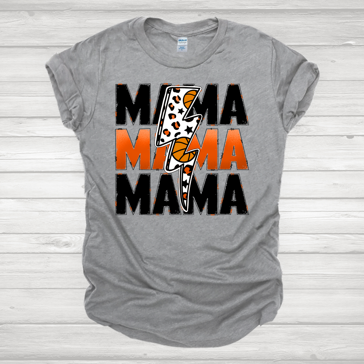 Basketball Mama Orange Transfer