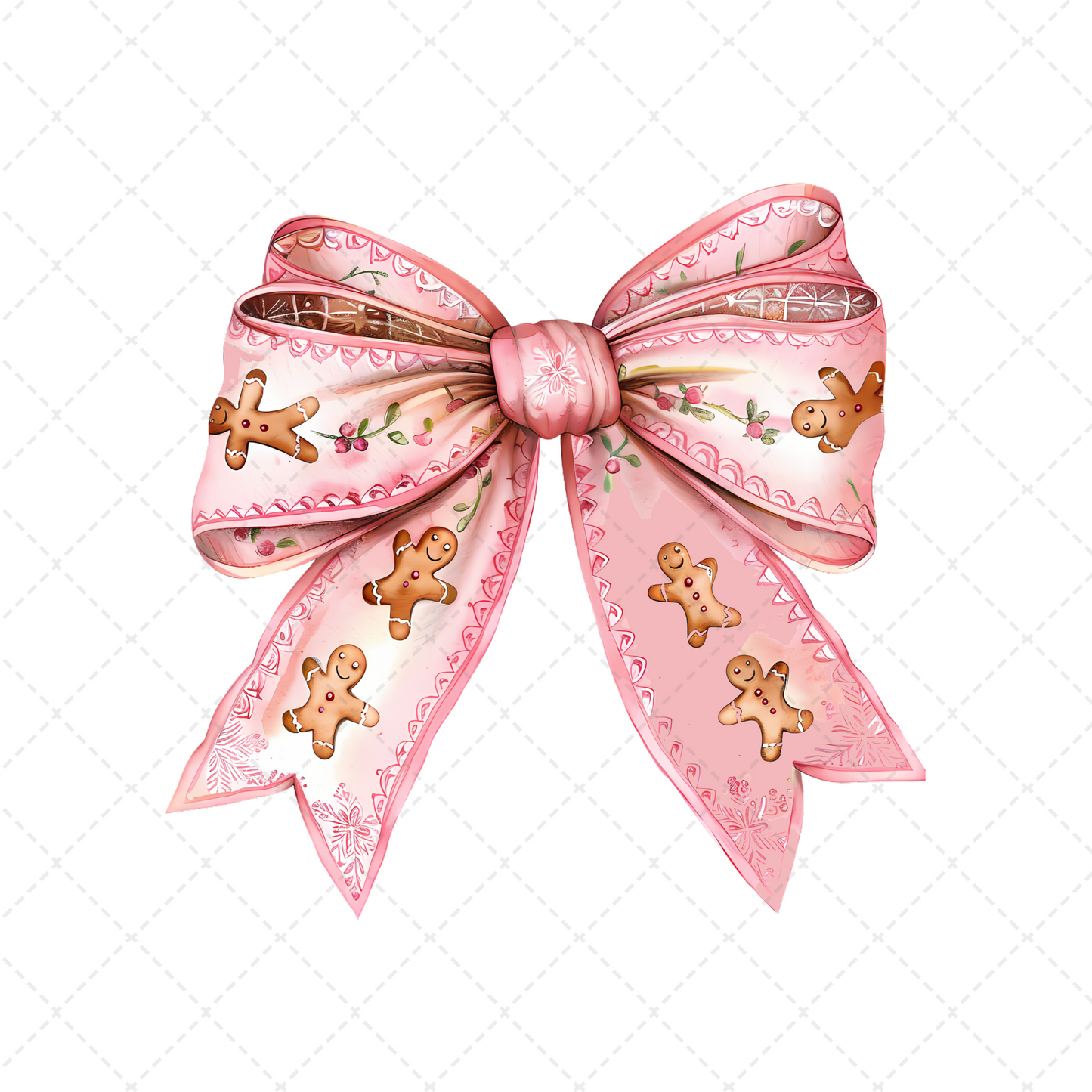 Gingerbread Bow Transfer