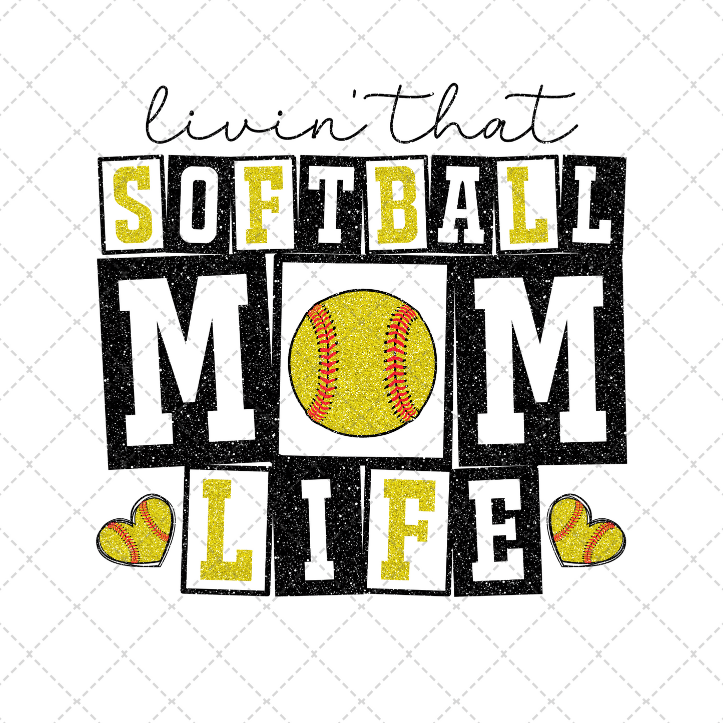 Softball Mom Life Transfer