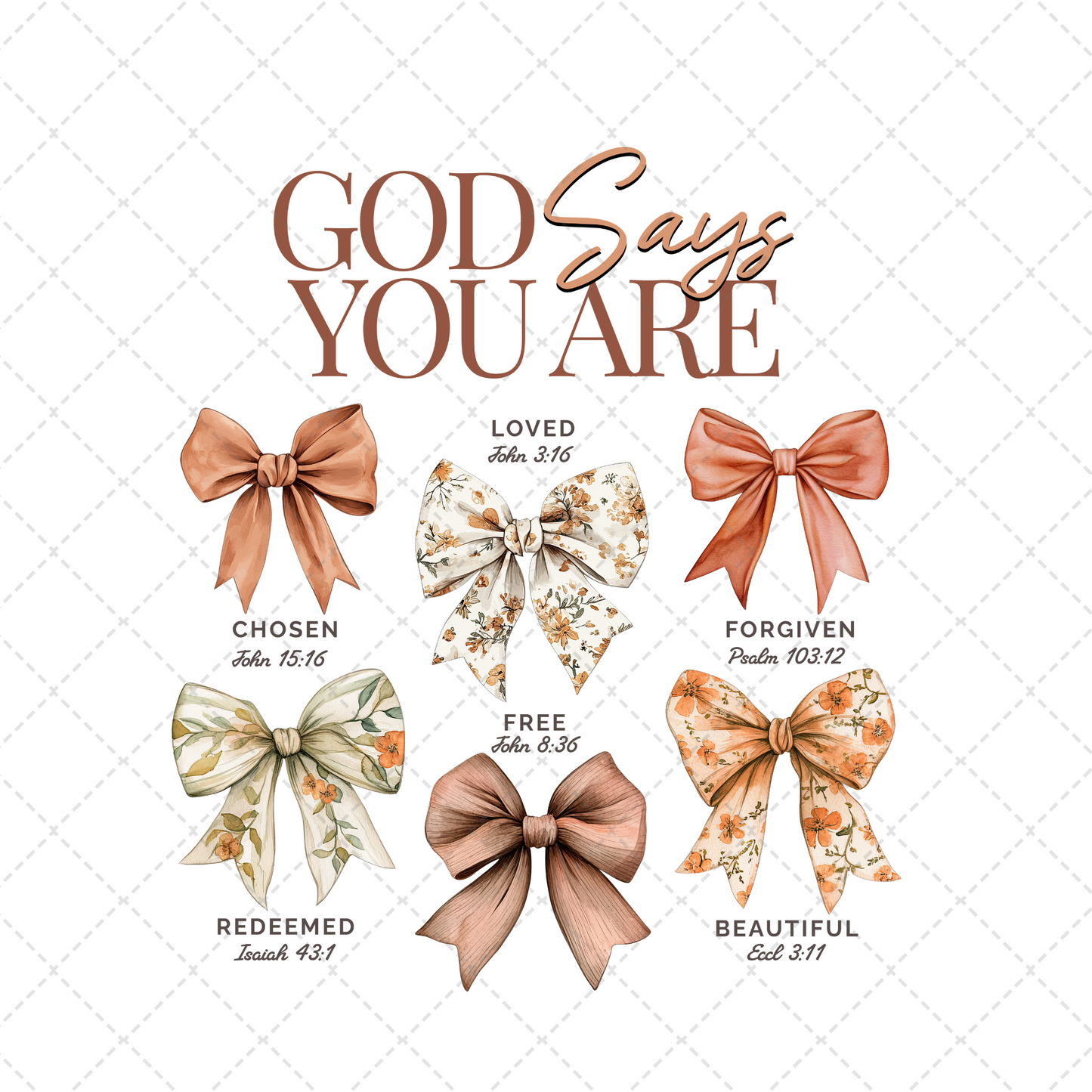 God Says You Are Coquette Transfer ** TWO PART* SOLD SEPARATELY**