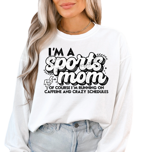 Sports Mom  - SINGLE COLOR- Screen Print Transfer