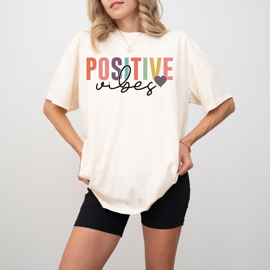 Positive Vibes  - ** CLEAR FILM SCREEN PRINT TRANSFER