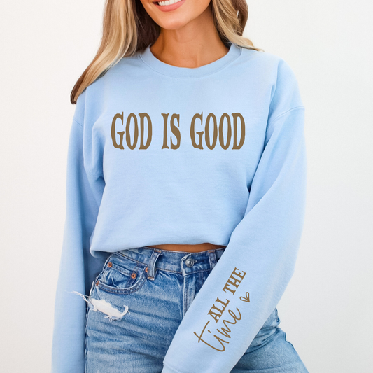 God Is Good  - SINGLE COLOR- Screen Print Transfer **TWO PART PRINT**