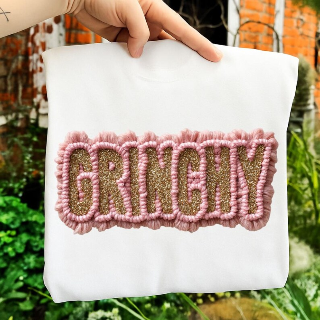 RETRO YARN CROCHET GMAN TRANSFER