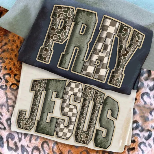 CHECKERED CAMO PRAY/ JESUS TRANSFER