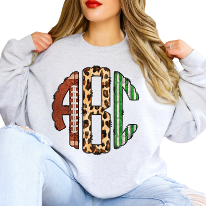 Football Field- Custom Monogram Transfer