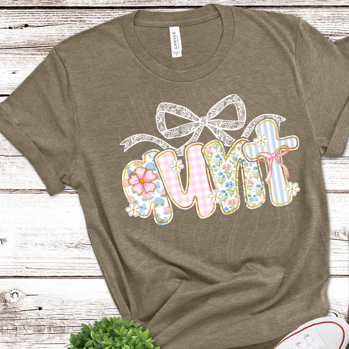 Floral Checked Coquette Family Title Transfer **SOLD SEPARATELY**