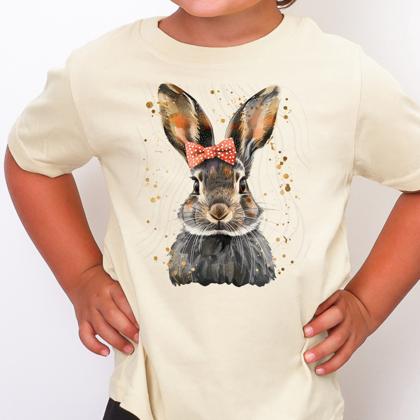 Bunny With Red Bow Transfer