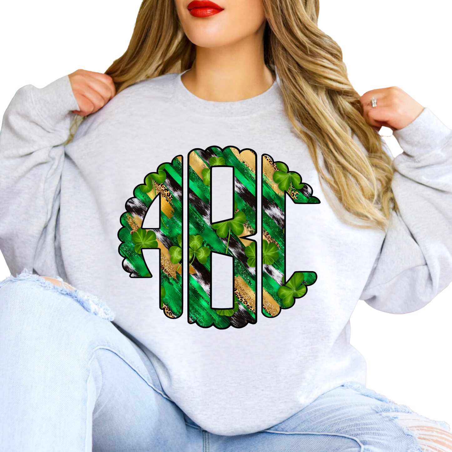 St. Patricks Cowhide Brush - Custom Monogram Transfer