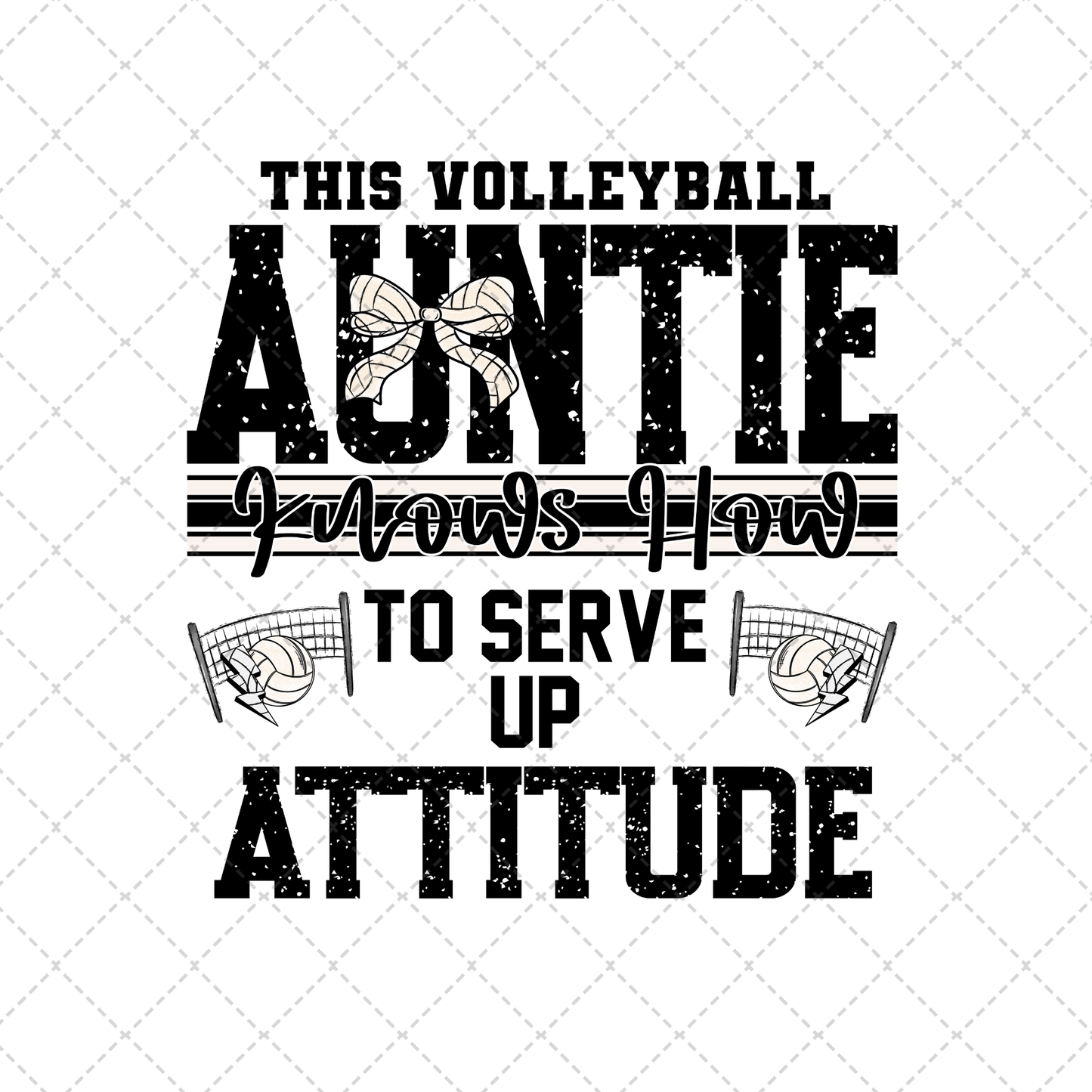 This Volleyball Auntie Transfer ** TWO PART* SOLD SEPARATELY**